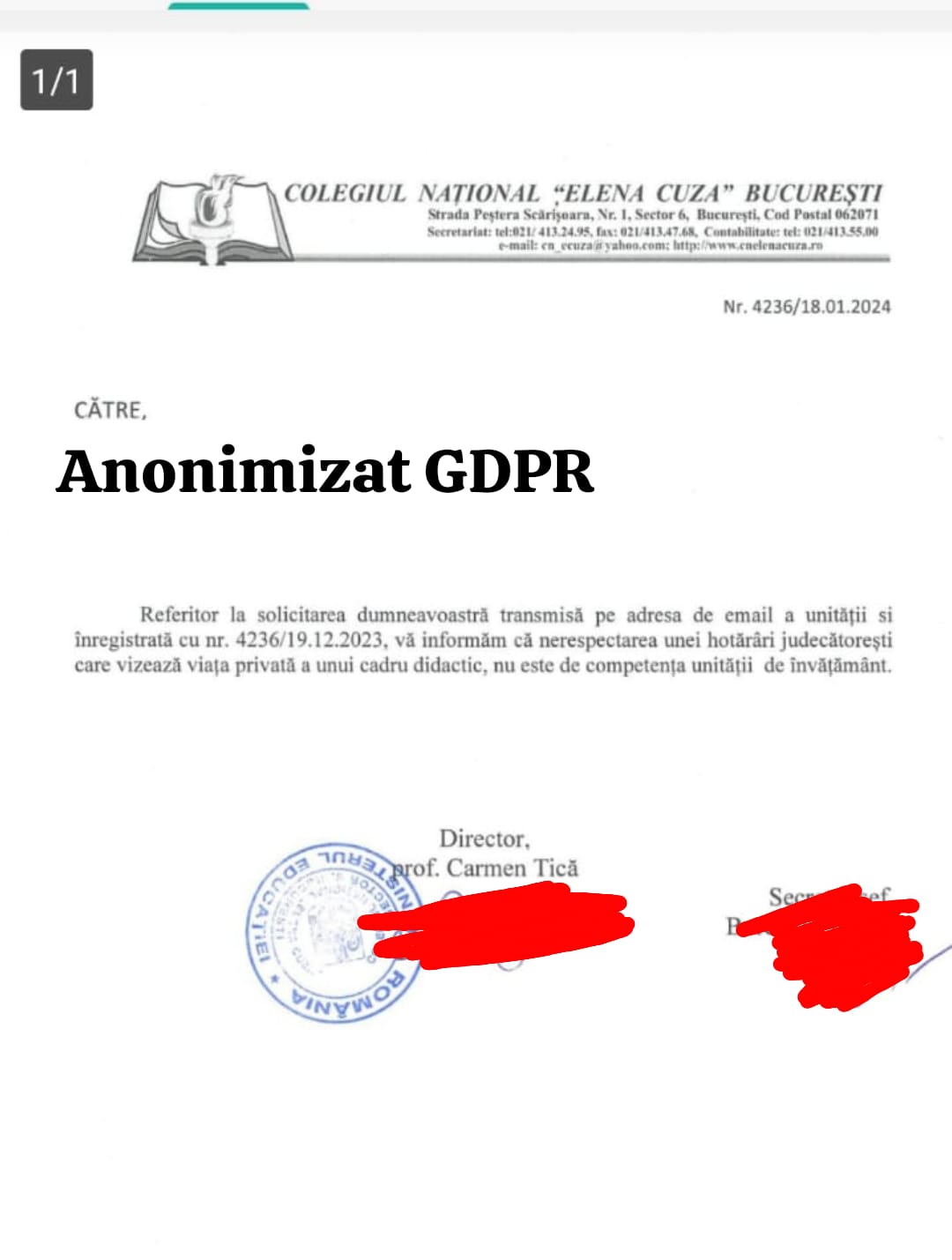 raspuns in contradictoriu cu OMEN 4831