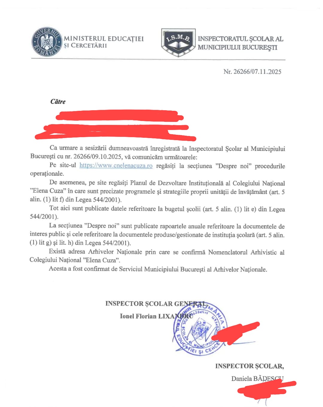 raspuns fantoma badesc