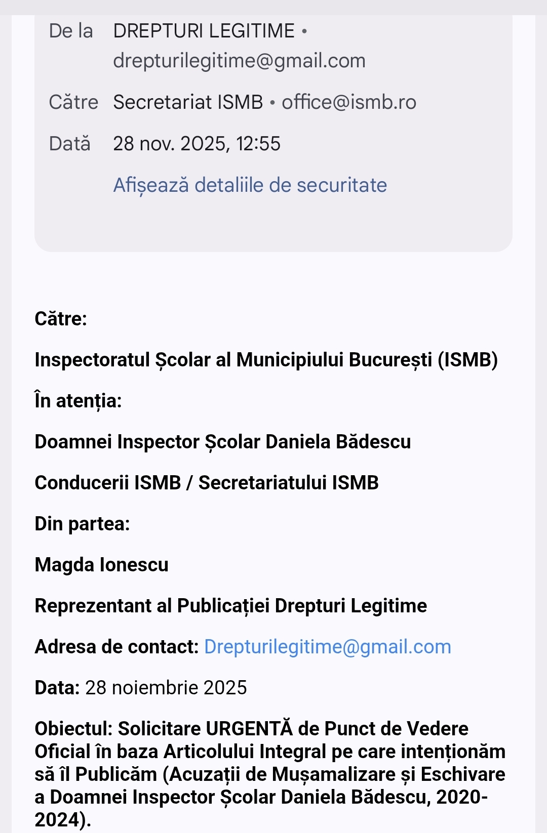 punct de vedere ismb